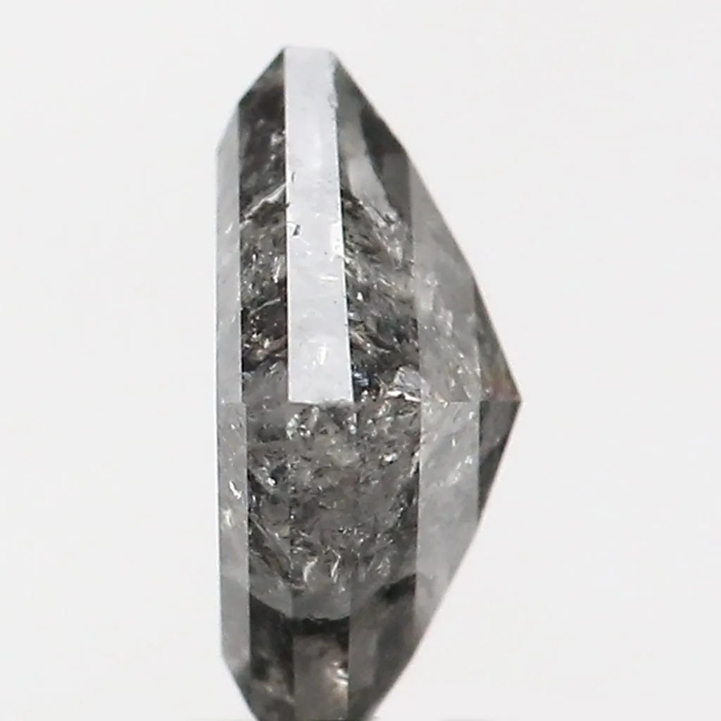 0.98 CT Natural Loose Kite Shape Diamond Salt And Pepper Kite Cut Diamond 7.70 MM Black Grey Color Kite Shape Rose Cut Diamond Q