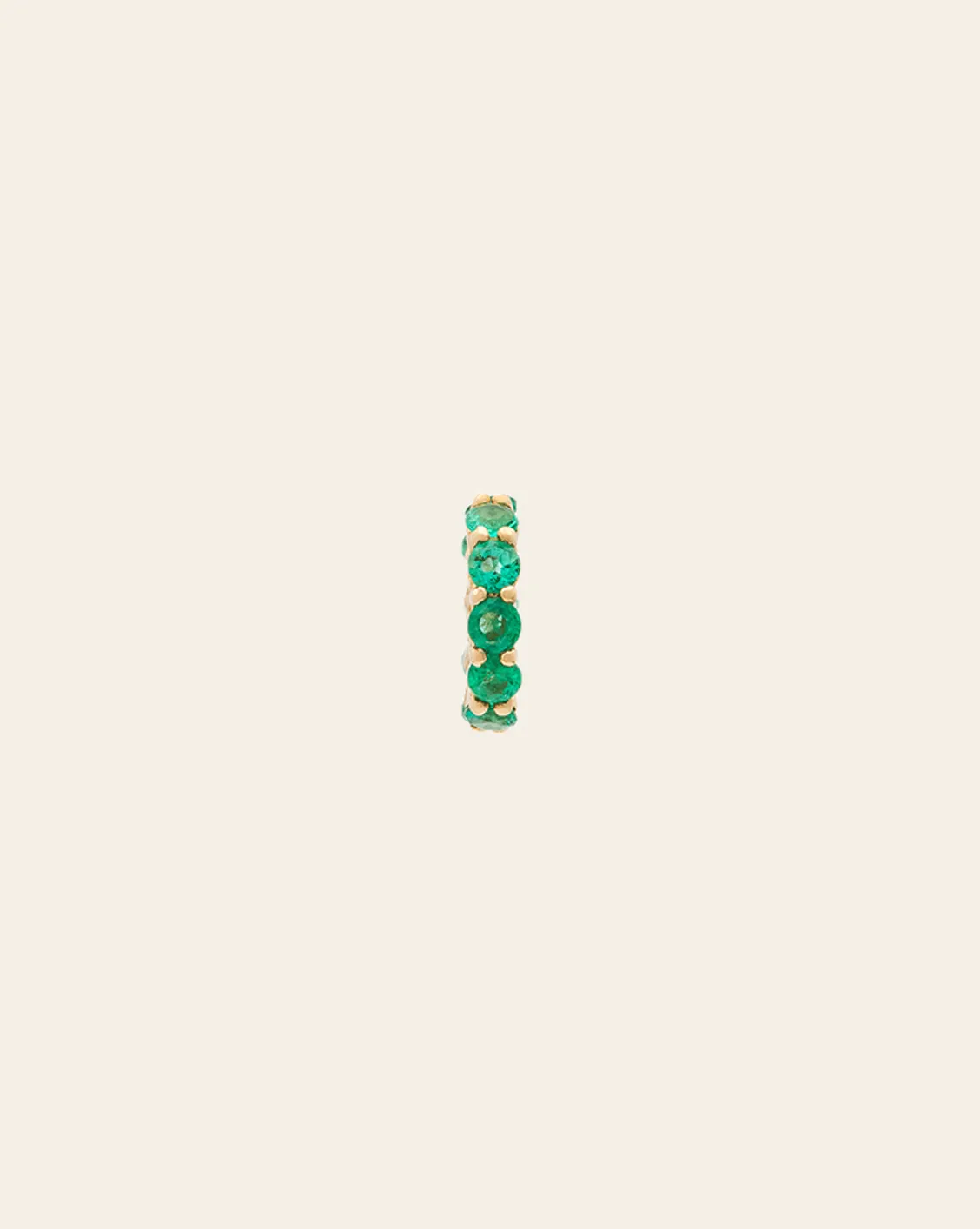 10k Solid Gold Emerald Spacer