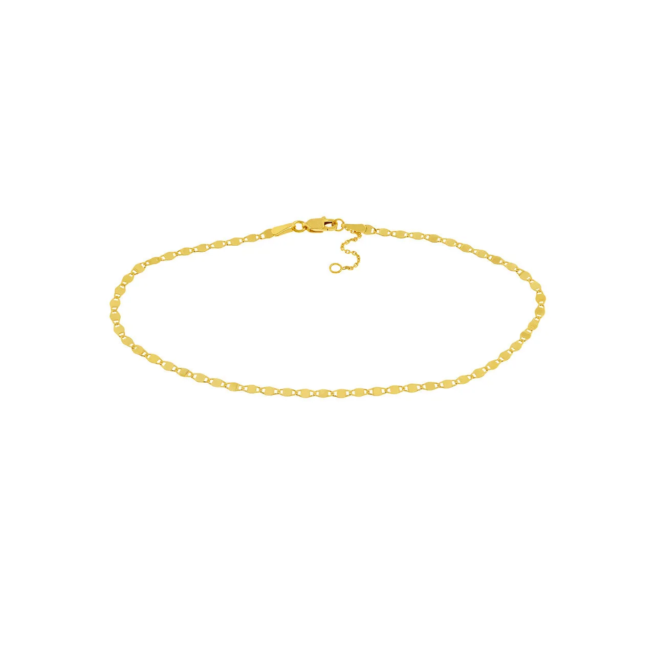 14K Yellow Gold Valentina Chain Anklet