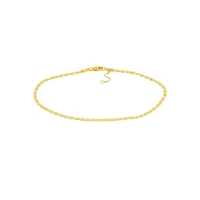 14K Yellow Gold Valentina Chain Anklet