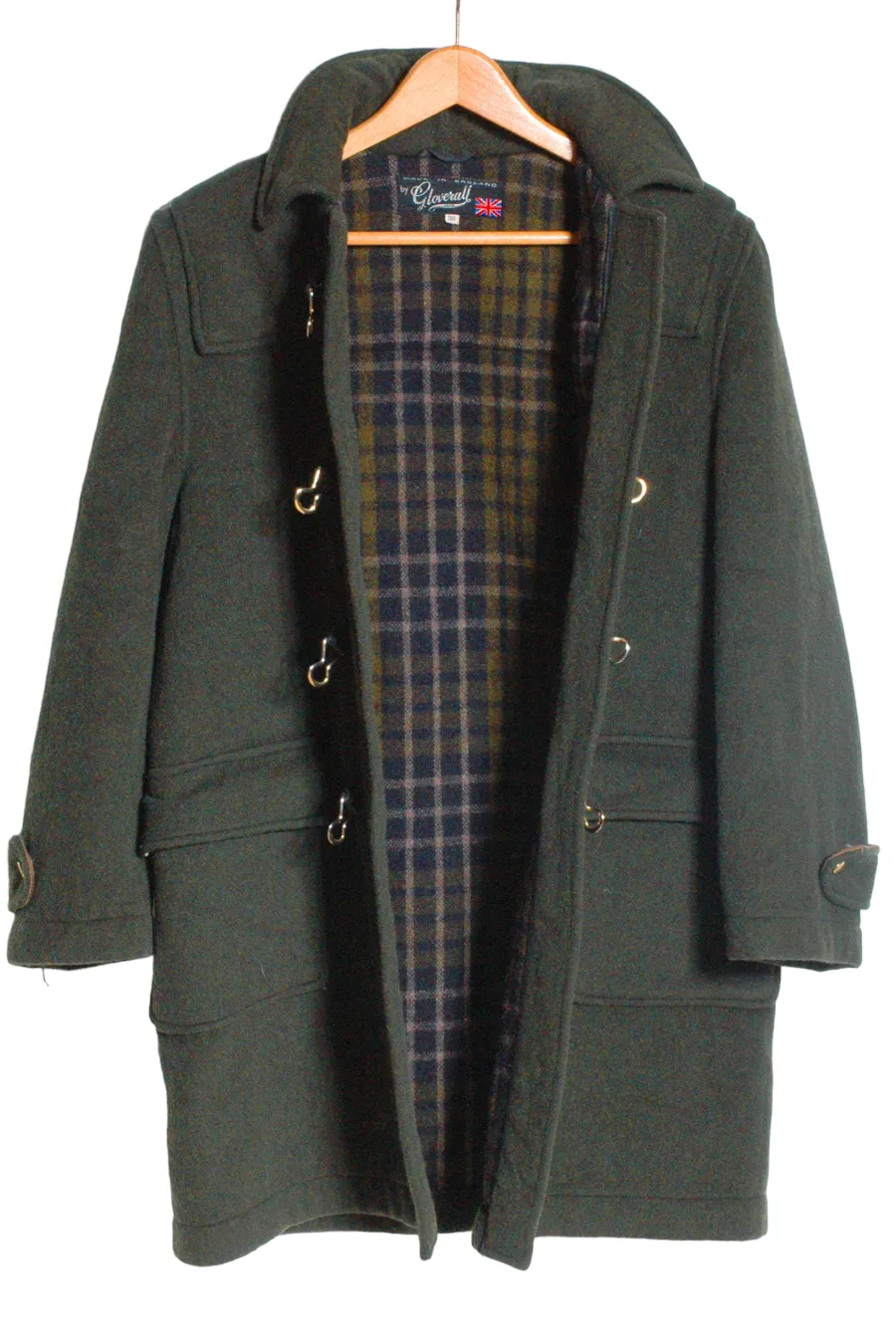 1960's Gloverall Green Duffle Coat in Size 14 - Brick Vintage