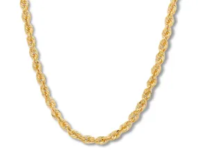 3mm Large 14K Gold Rope Chain Necklace