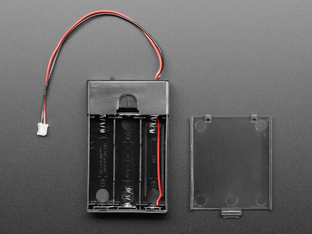 3x AA Battery Holder with On/Off Switch and 2-Pin JST