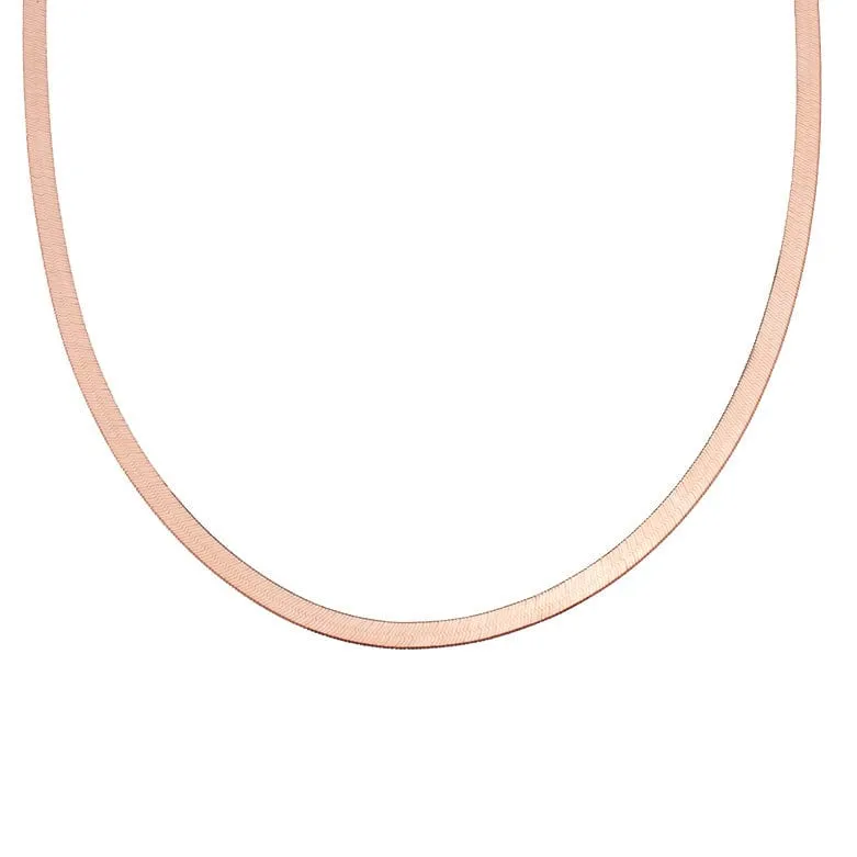 4.5mm Gold Herringbone Chain Necklace