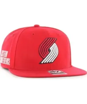 47 Men's NBA Portland Trail Blazers Sure Shot Captain Snapback Hat