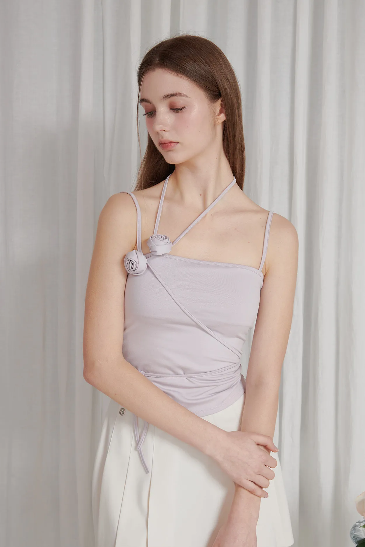 ★PAIN OR PLEASURE★ ROSE CORSAGE SLEEVELESS - purple