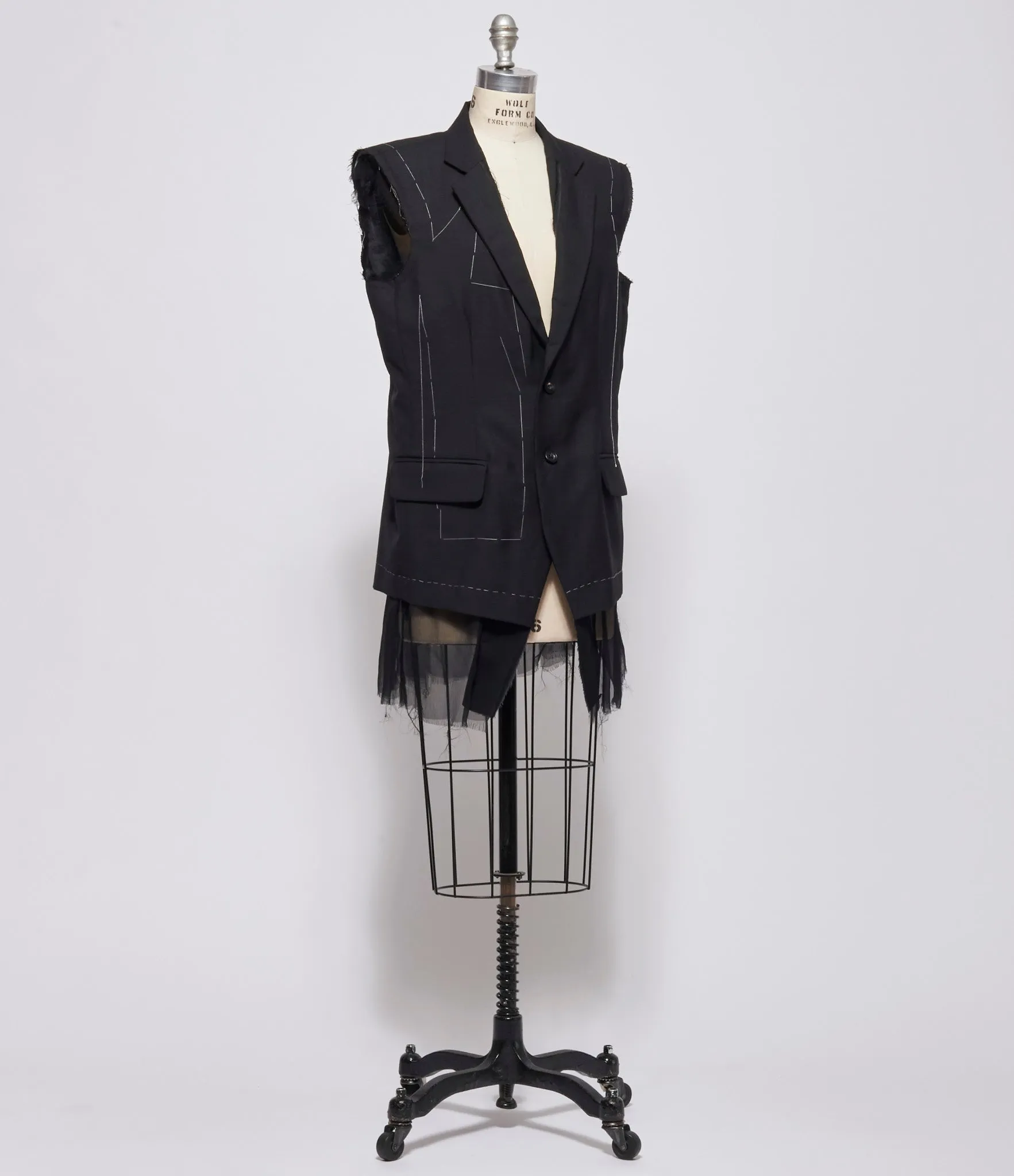 A Tentative Atelier Women Black Tailored Vest
