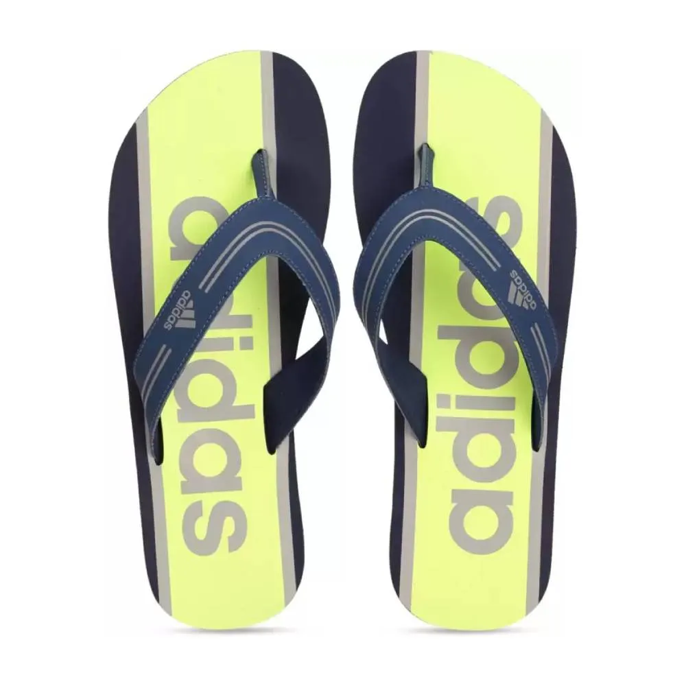 Adidas Men's Flip Flops (Blue/Grey/Yellow)