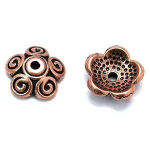 Antique Copper Pewter Bead Cap