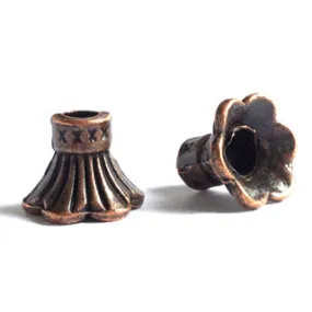 Small Antique Bronze Filigree Cone Set of 50