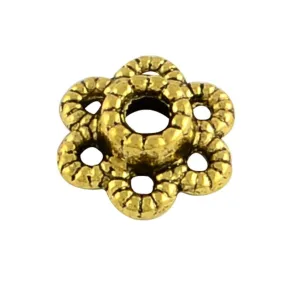 Antique Gold Flower Bead Cap