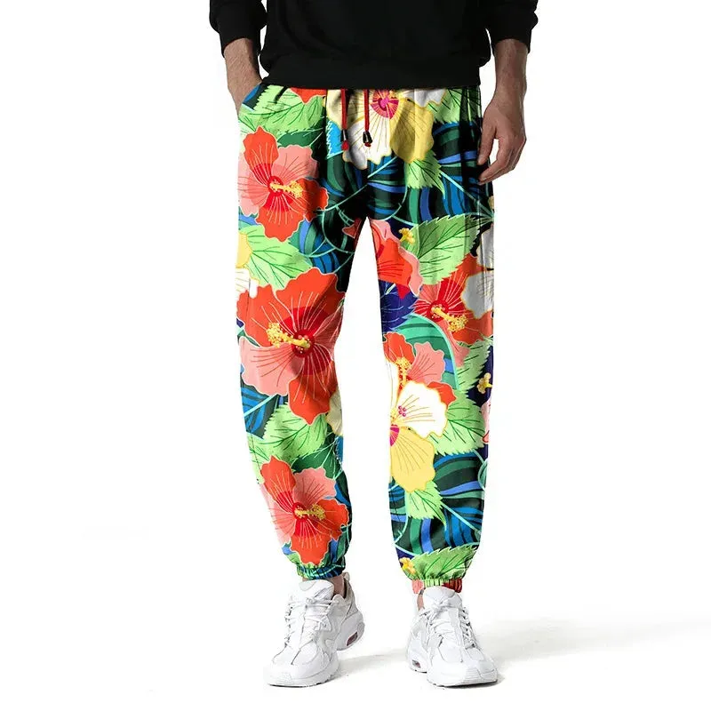 Floral Printed Hip Hop Sweatpants