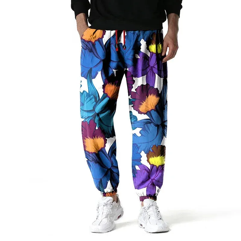 Floral Printed Hip Hop Sweatpants