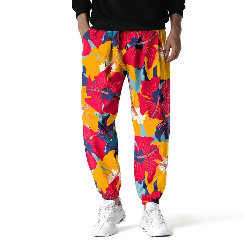 Floral Printed Hip Hop Sweatpants