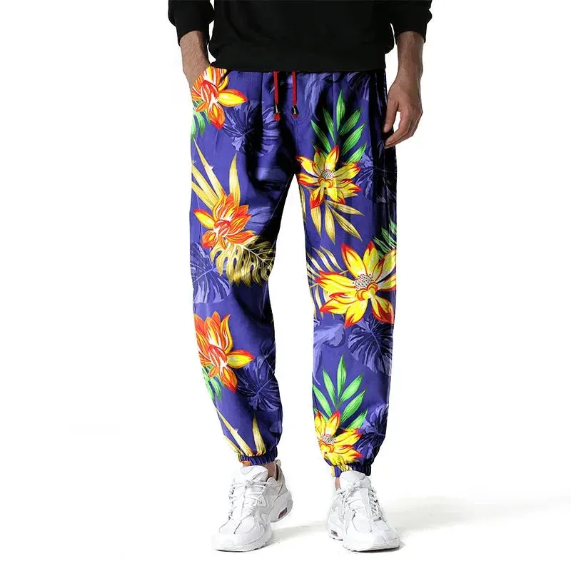 Floral Printed Hip Hop Sweatpants