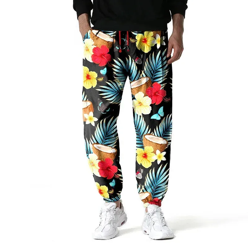 Floral Printed Hip Hop Sweatpants