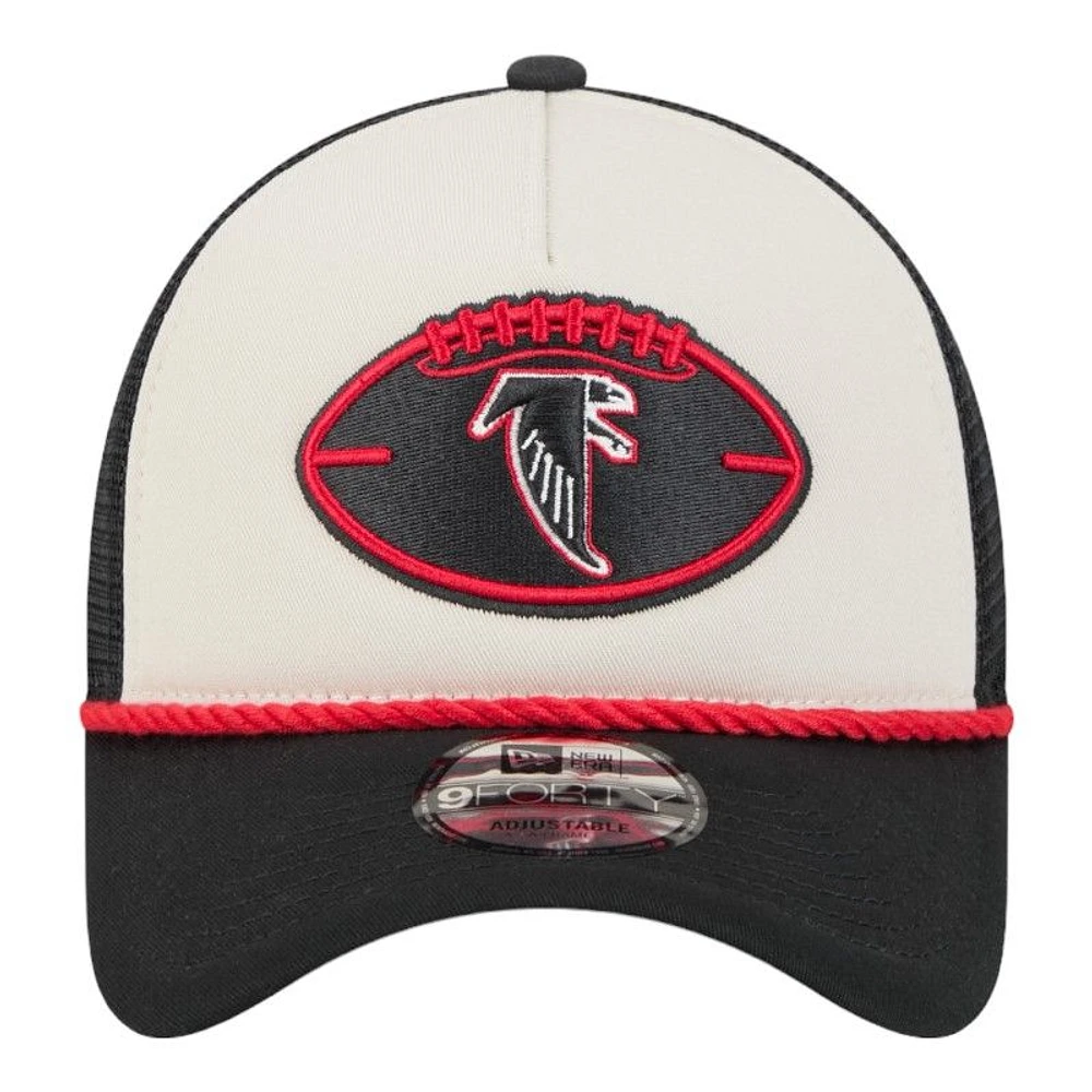 Atlanta Falcons 2024 Historic Throwback NFL Sideline New Era A-Frame 9FORTY Snapback Hat