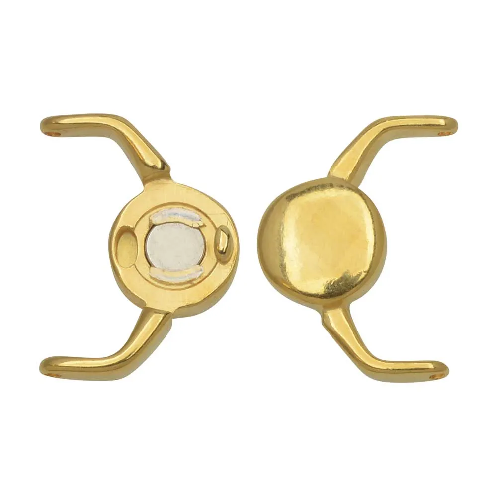 24k Gold Plated Cymbal Magnetic Clasps for 11/0 Delica Beads - Kissamos Design