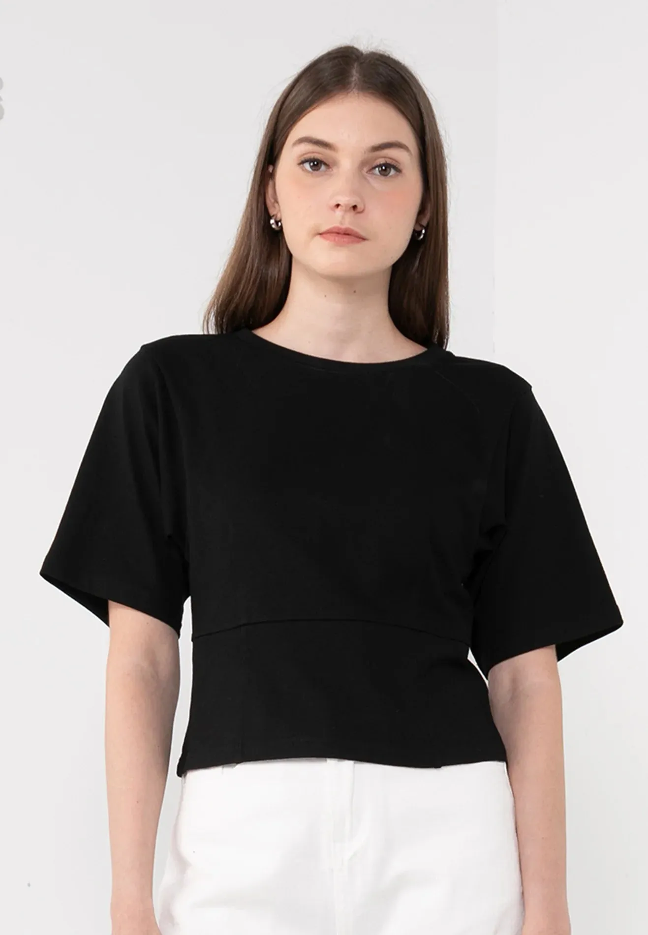 Round Neck Boxy Top by VOIR JEANS