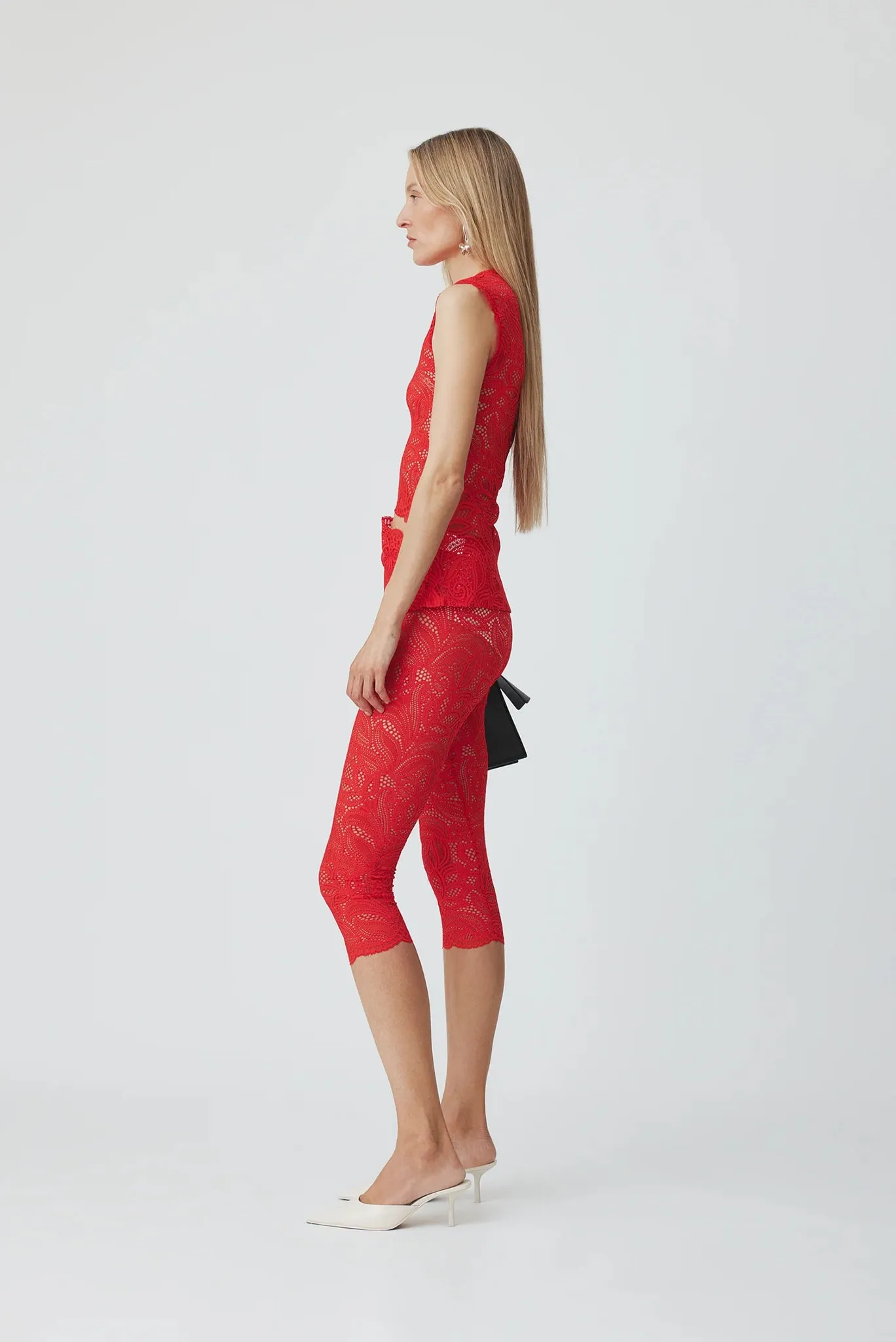 Beaufille Cassia Capri Leggings - Red