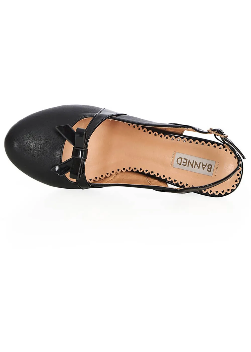 Black Christy 50's Slingback Pumps by Banned