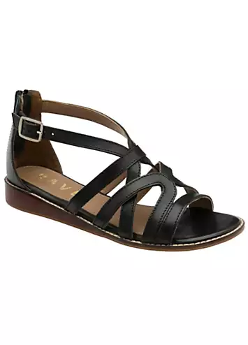Black Leather Montrose Sandals by Ravel | Look Again