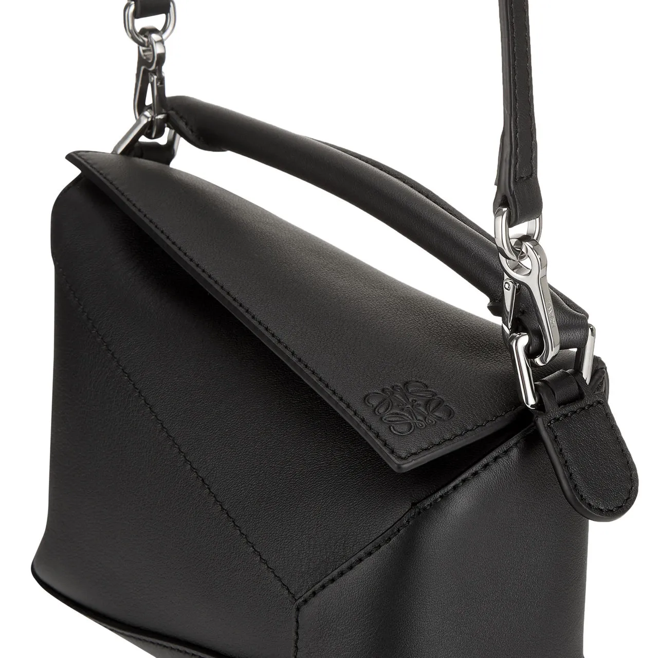 Black Puzzle Mini Crossbody Bag