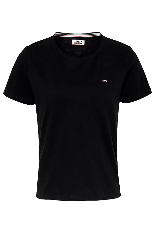 Tommy Hilfiger Black Slim Fit Logo Tee