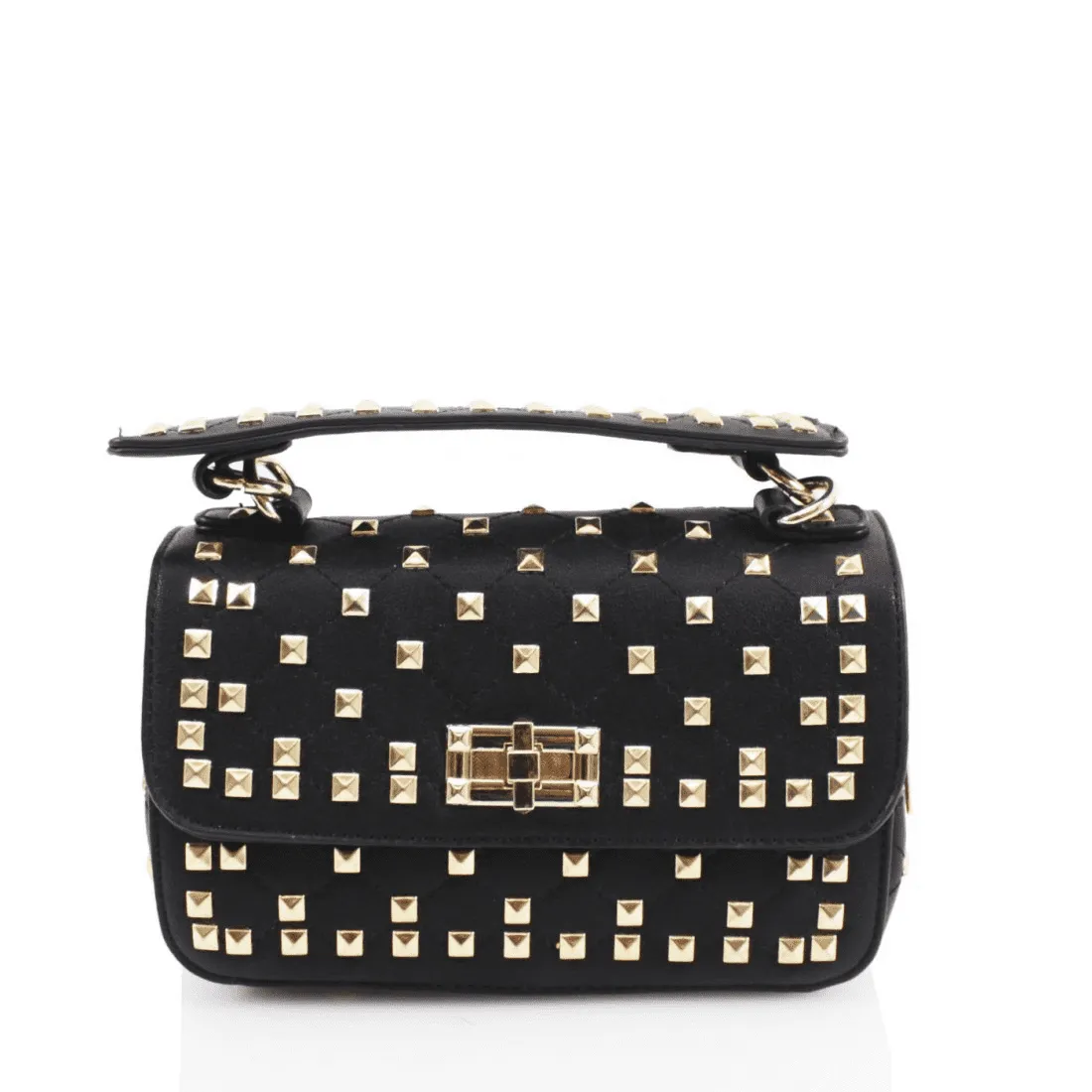 Black Studded Clutch Crossbody Bag