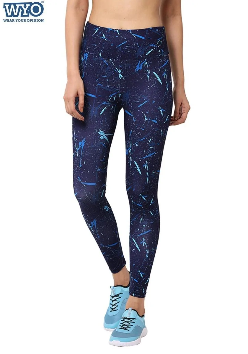 Blue Abstract Leggings