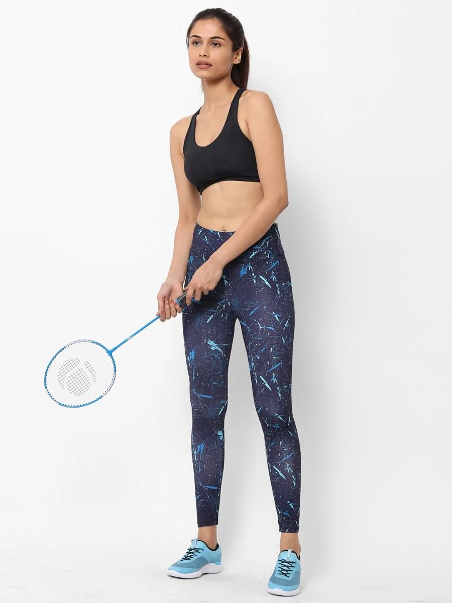 Blue Abstract Leggings