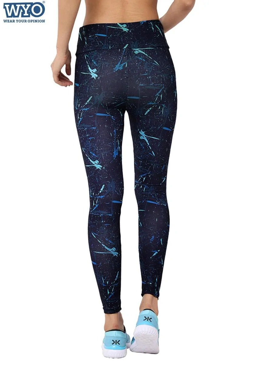 Blue Abstract Leggings