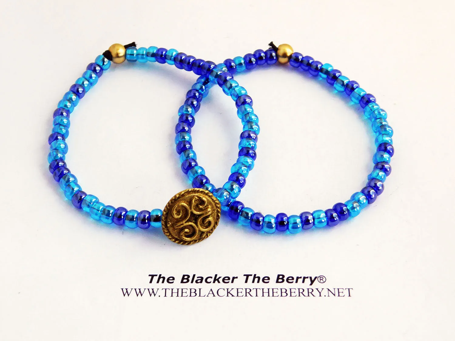 Blue Beaded African Bracelet Anklets Jewelry