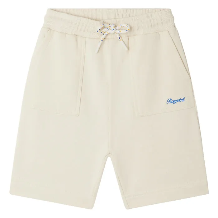 Bonpoint Child Chuck Bermuda Shorts in Ecru Cream