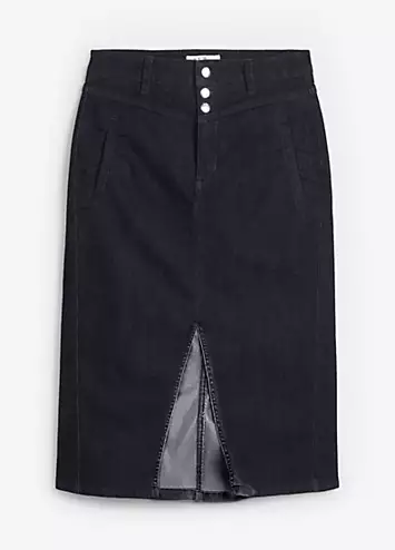 bonprix Knee-Length Denim Skirt | Grattan