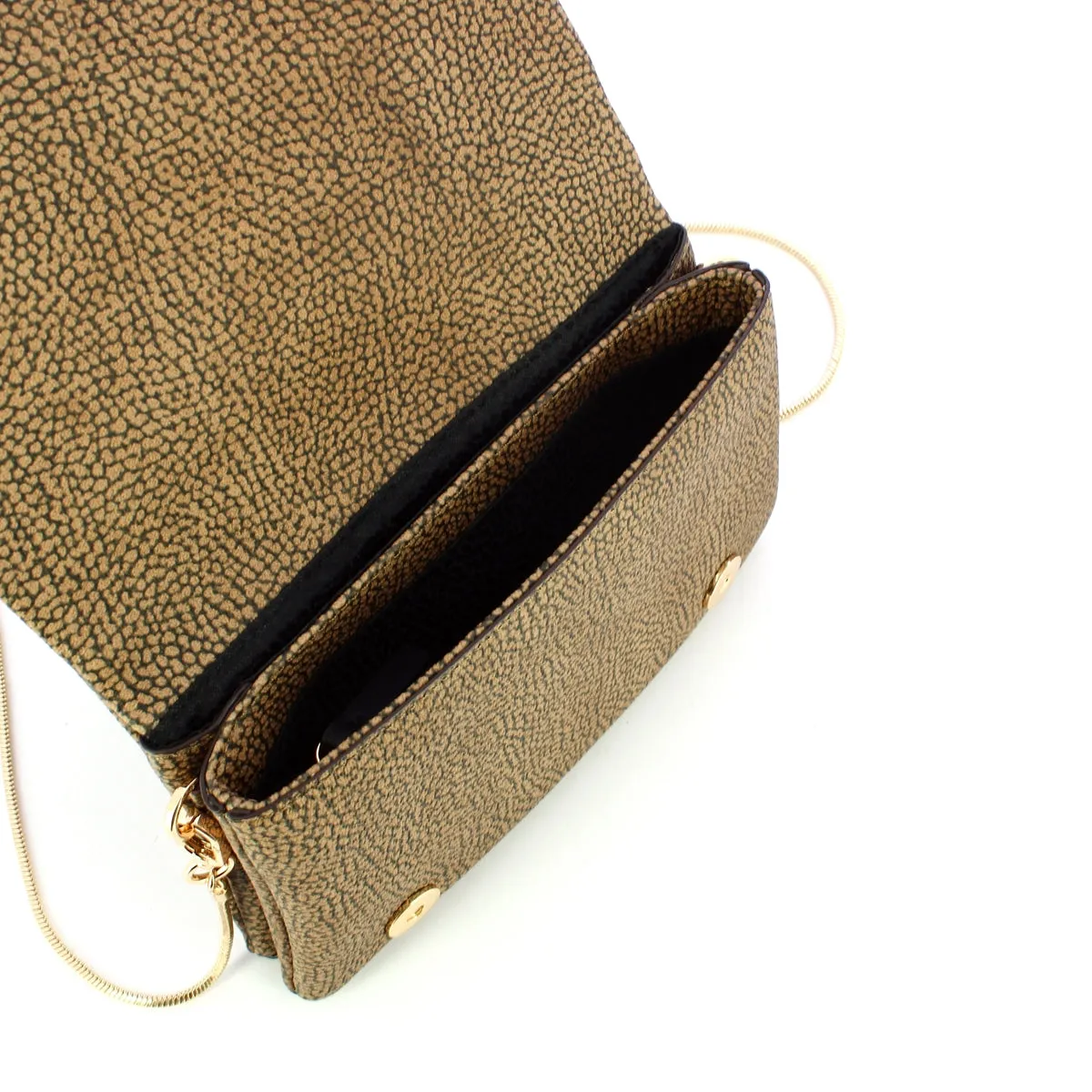 Borbonese OP Natural Black Mini Crossbody Bag