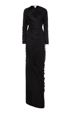 Bottega Veneta Ruched Jersey Maxi Dress