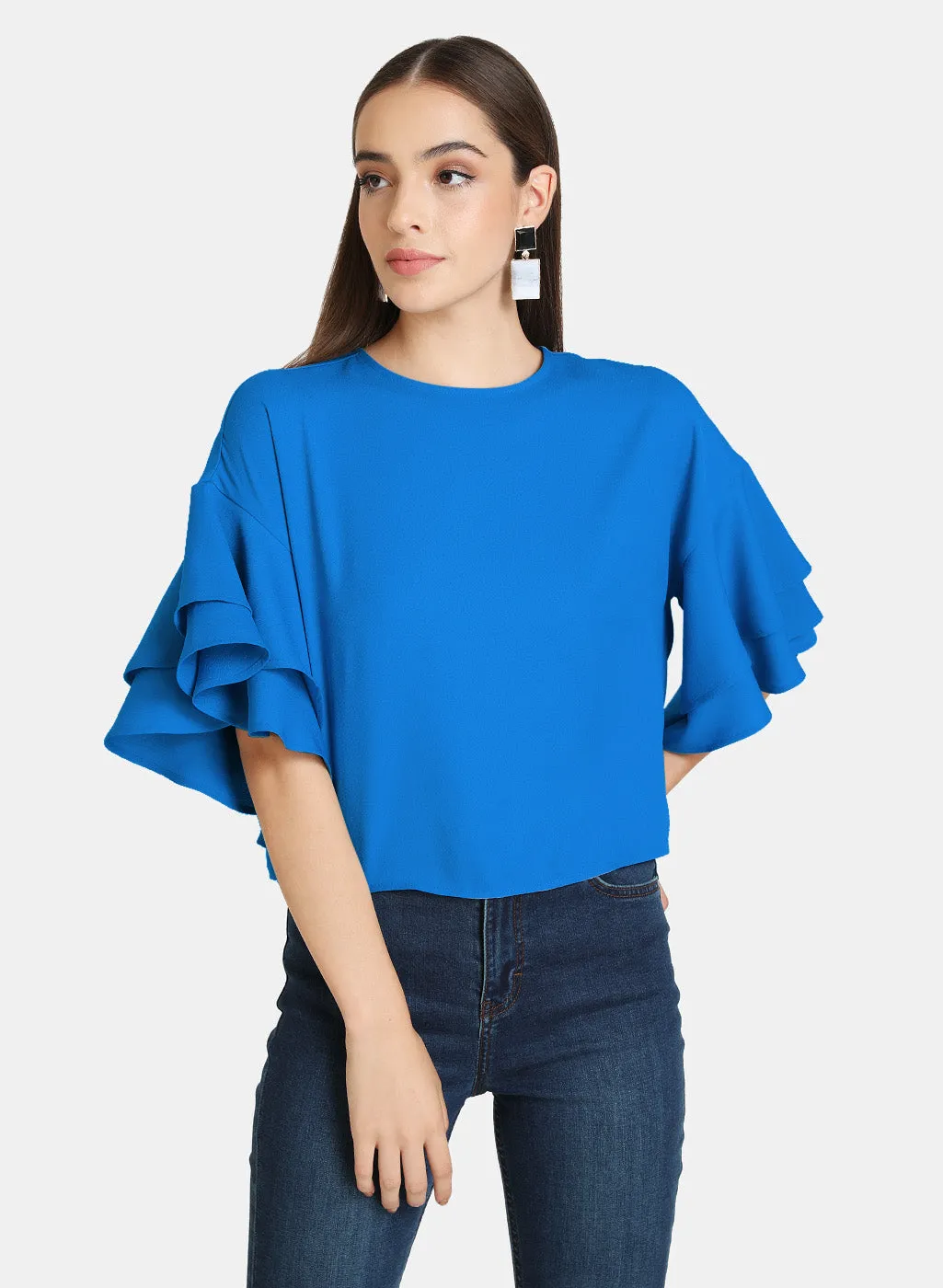 Ruffle Detail Top