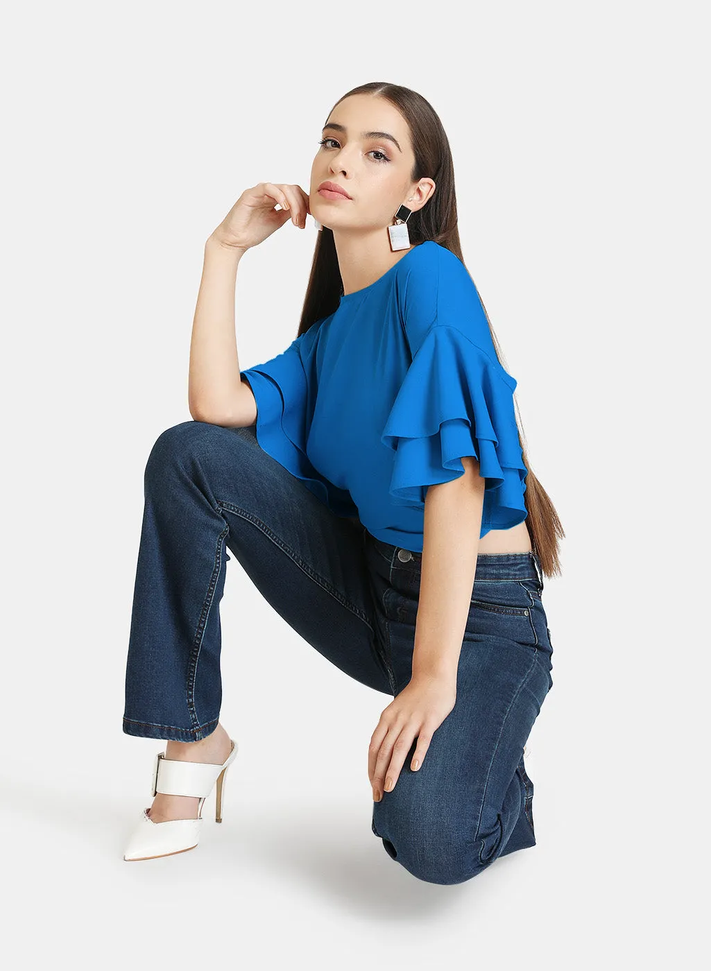 Ruffle Detail Top