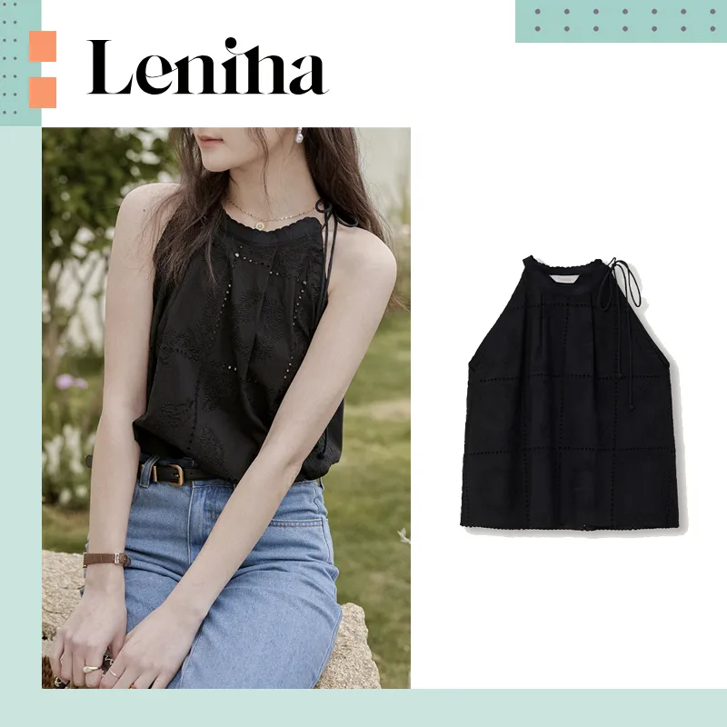 LENINA Sleeveless Street Plain Cotton