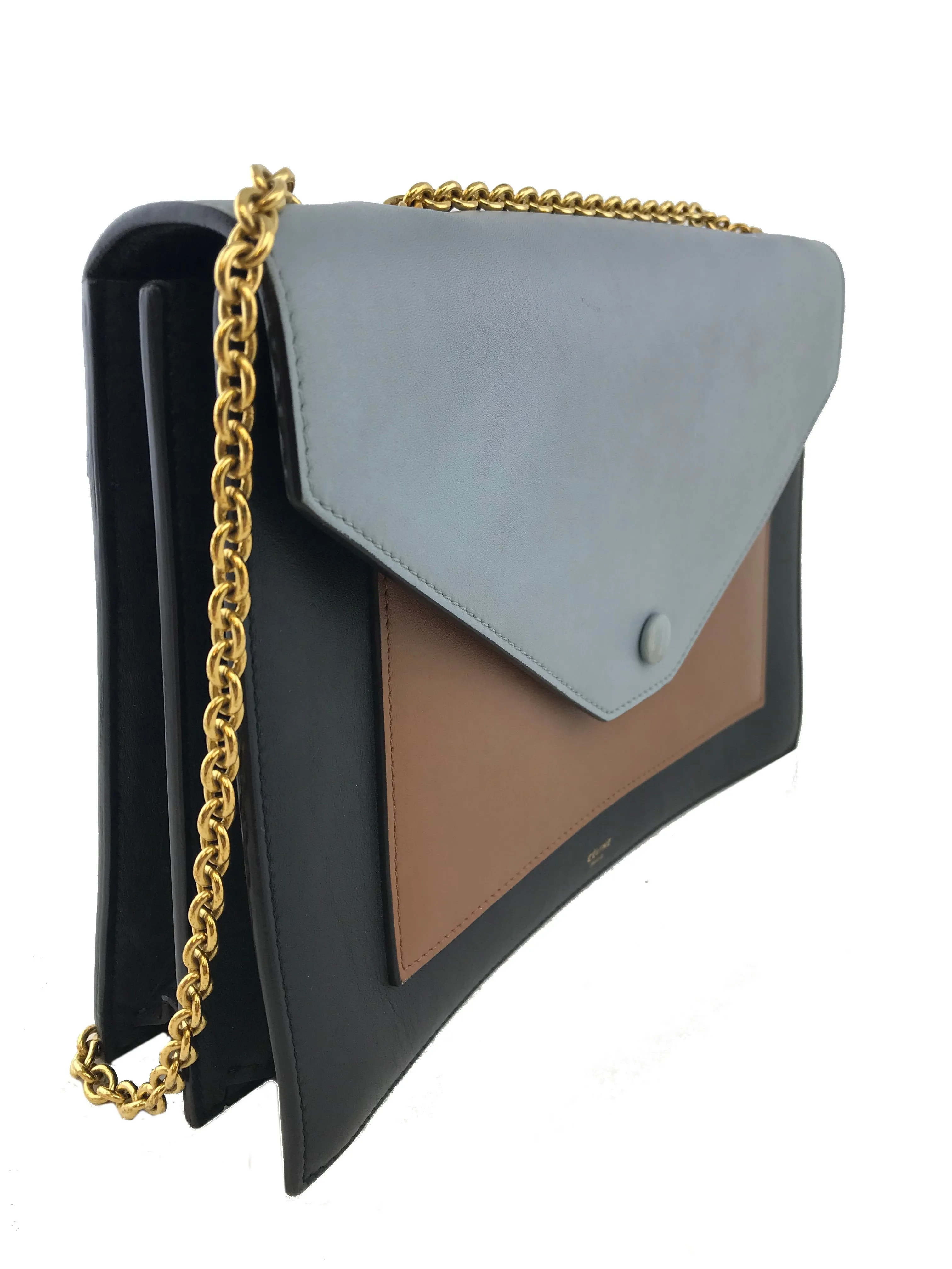 Stylish Leather Envelope Bag