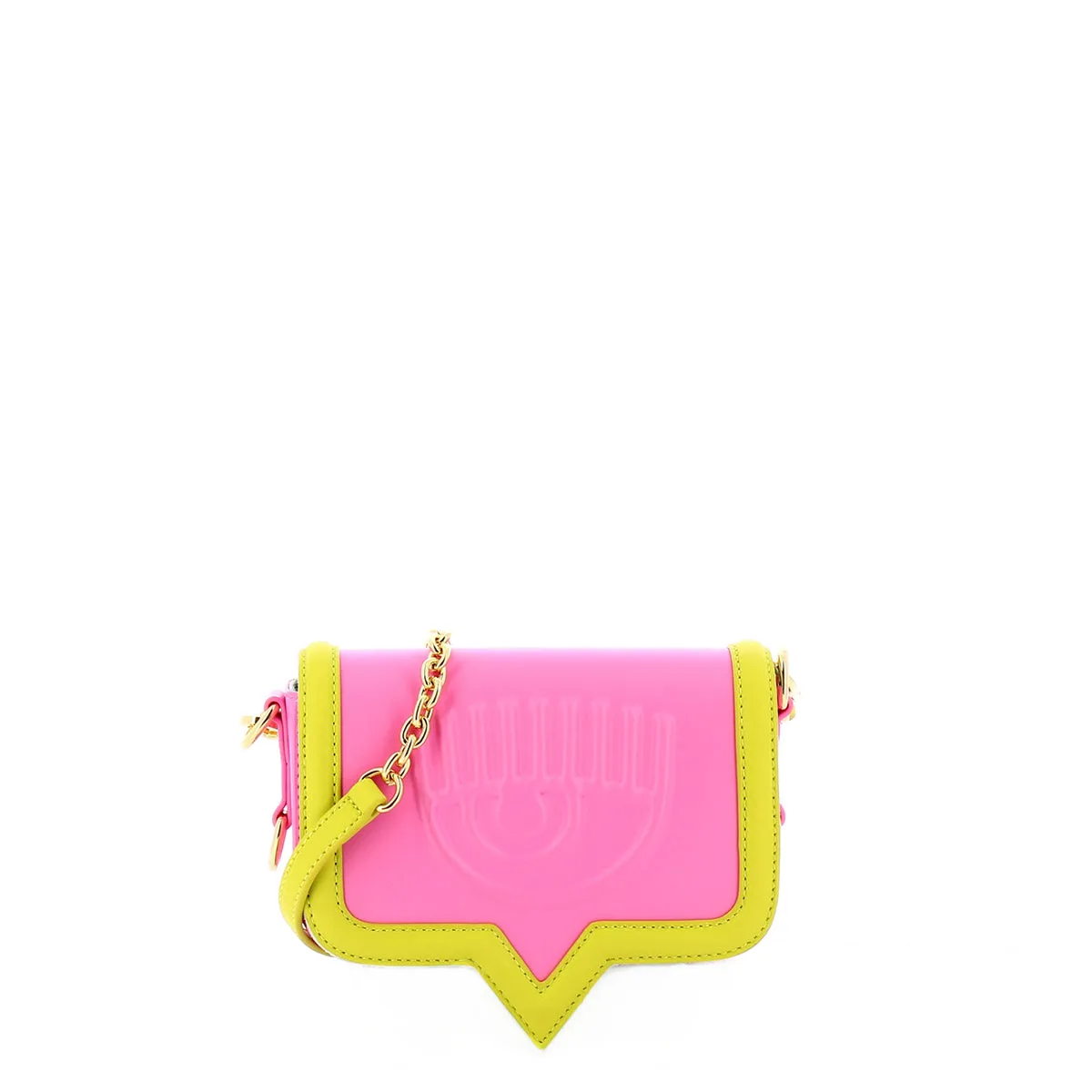 Chiara Ferragni Eyelike Small Bicolor Carmine Rose Bag