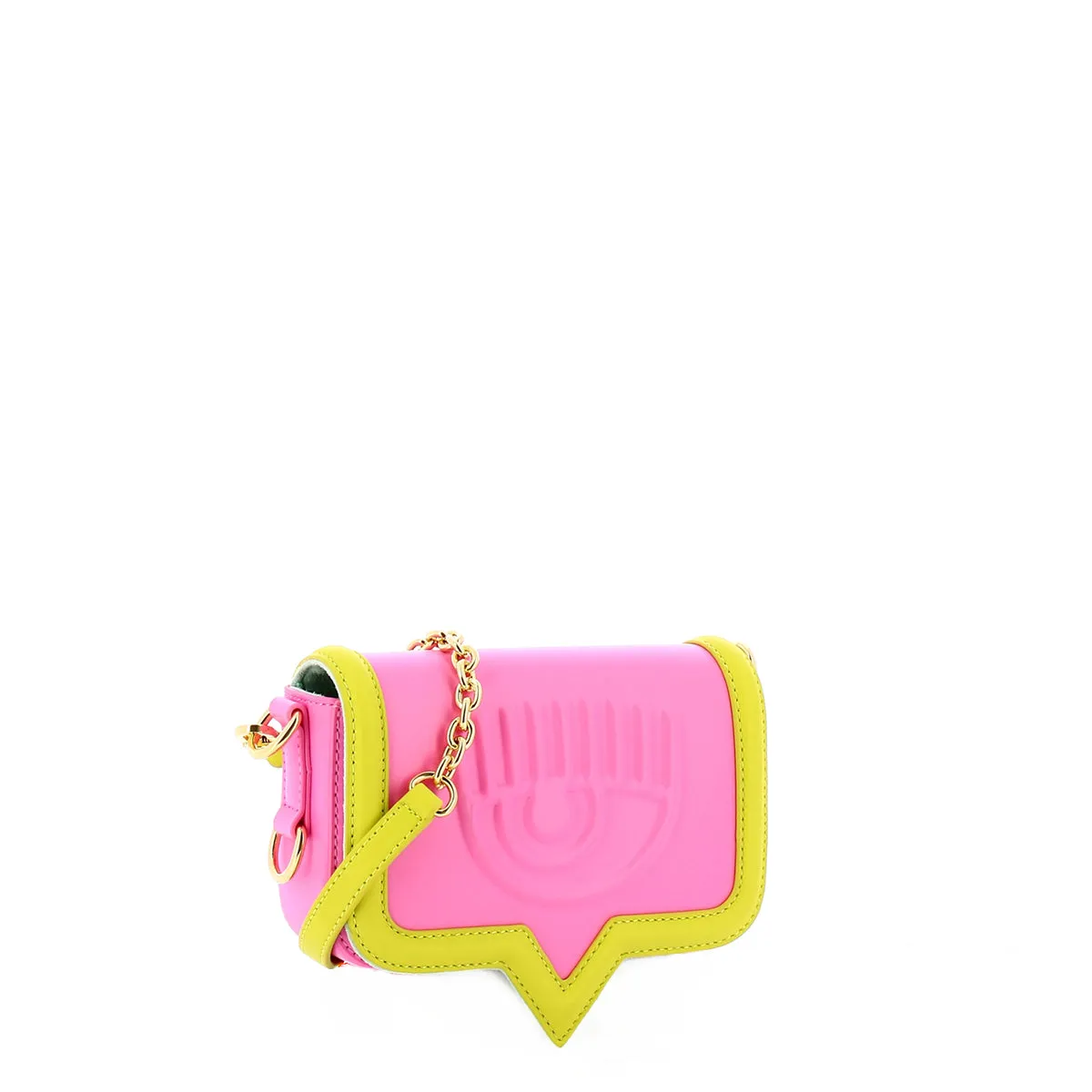 Chiara Ferragni Eyelike Small Bicolor Carmine Rose Bag