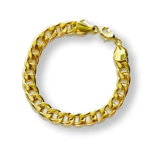 Chunky 10mm Cuban Link Anklet in 18k Gold