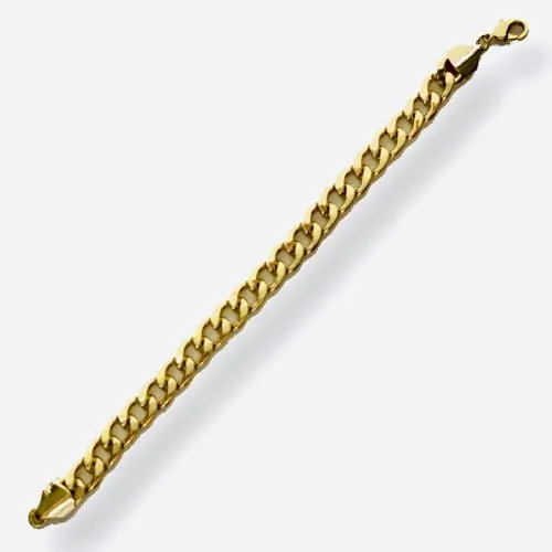 Chunky 10mm Cuban Link Anklet in 18k Gold