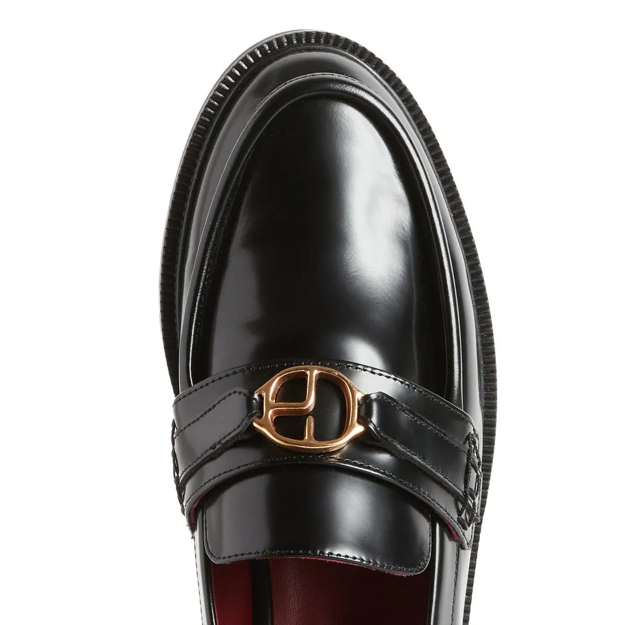 CLAUDIE PIERLOT Aude Patent Leather Loafers Black