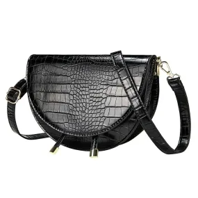 Crocodile Pattern Designer Crossbody Bag in Pu Leather