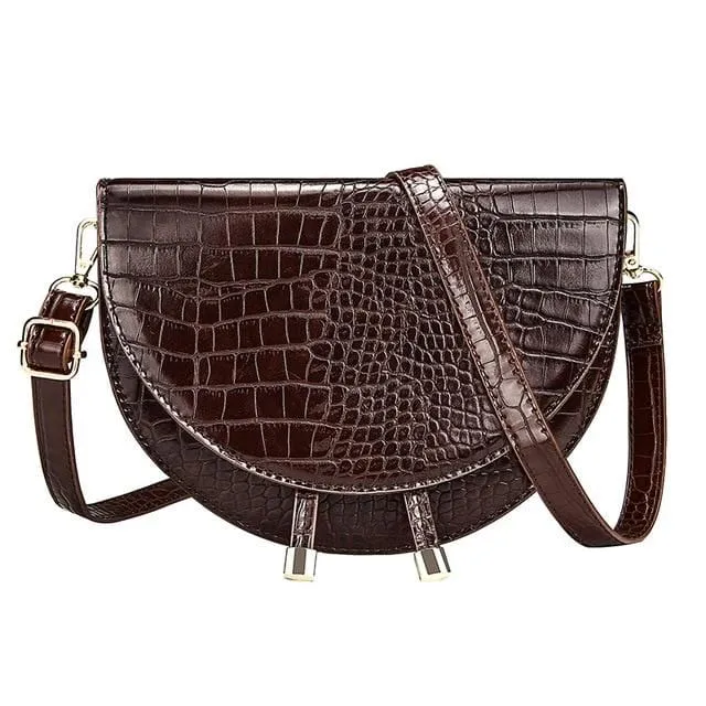 Crocodile Pattern Designer Crossbody Bag in Pu Leather