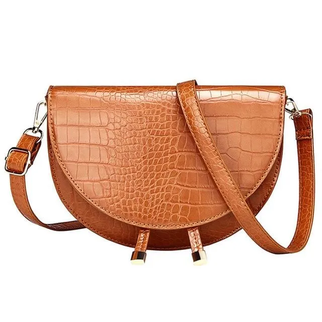 Crocodile Pattern Designer Crossbody Bag in Pu Leather