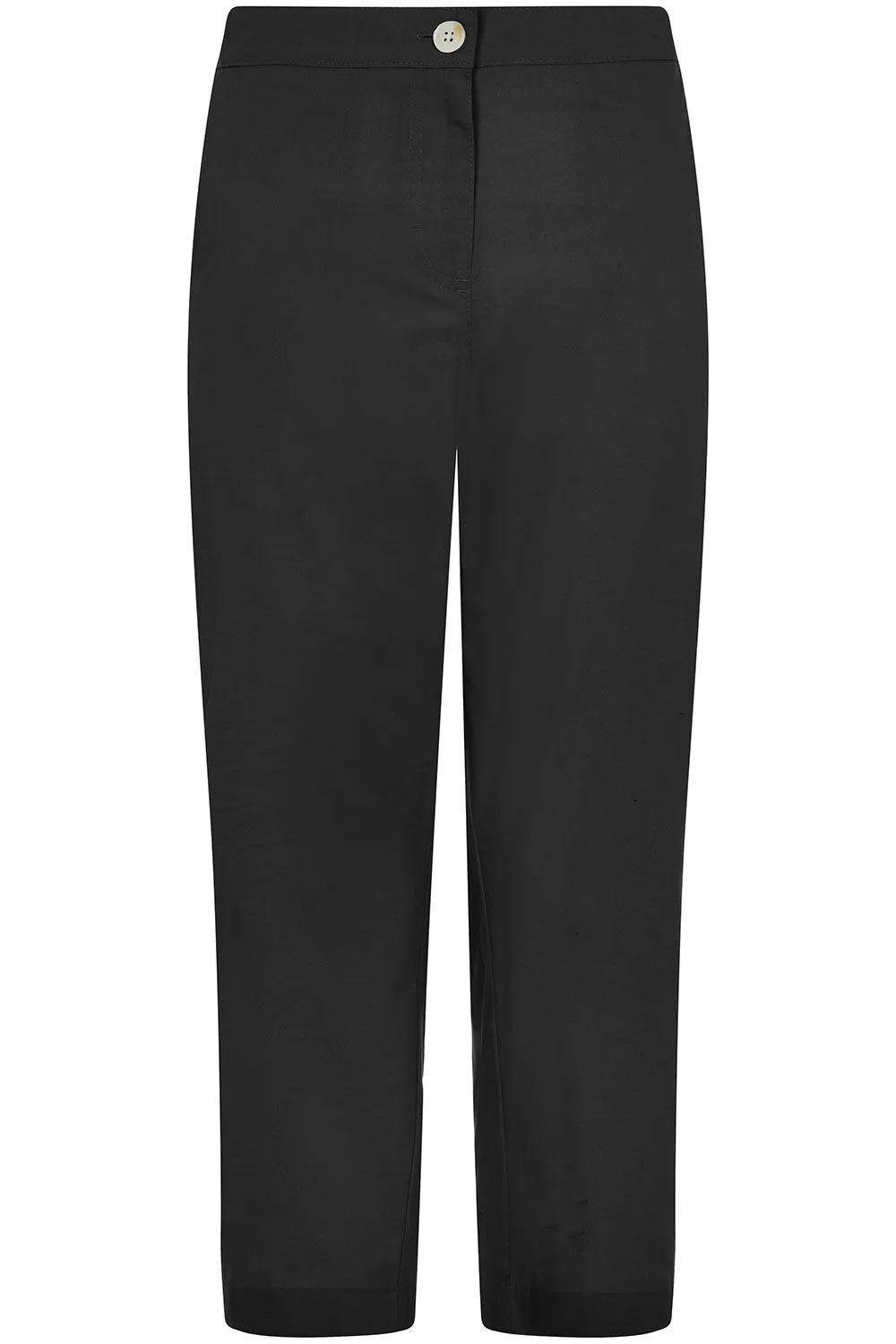 Cropped Elastic Waist Pants